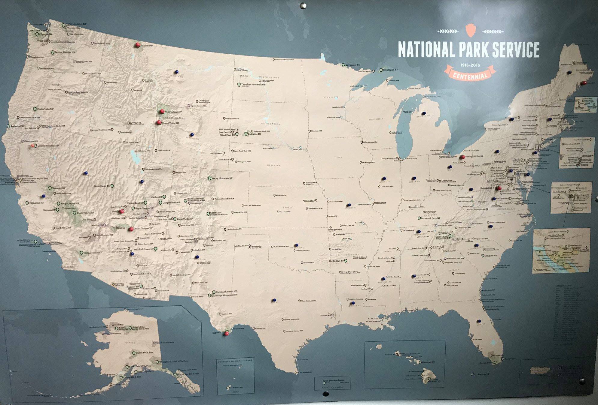 States and National parks I visited
